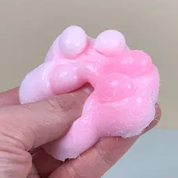 Сквіш антістрес UFT Squish Cat Paw Fluffy 3 Пухнаста лапка Pinky - мініатюра 5