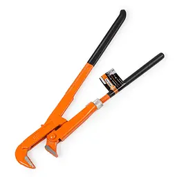 Ключ трубний Polax 90° 1-1/2" прогумовані рукоятки (44-008)