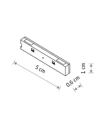 З'єднувач прямий лінійний для треків Nowodvorski 11734 NANO-LVM Straight Conductive Module IP20 чорний - мініатюра 2