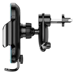 Автомобільний тримач холдер із БЗУ Baseus Wireless Charger Light Electric Car Mount WXHW03-01 Black - мініатюра 2