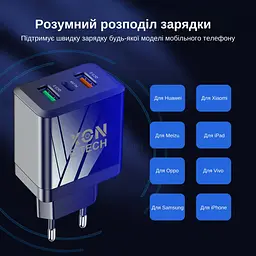Зарядний пристрій XON PowerCharge 45W (PD25) USB Type-C (PCWA045025A2С1B 6075) Чорний - мініатюра 4