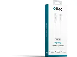 Кабель Ttec USB Type-C to Lightning 1.5m White (2DKM04B) - мініатюра 2
