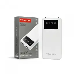 Повербанк 10000mAh TITANUM OL21 White Power Bank