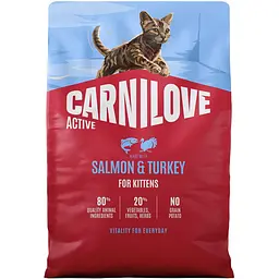 Сухий корм для кошенят Carnilove Active Salmon & Turkey Kitten лосось та індичка 2 кг