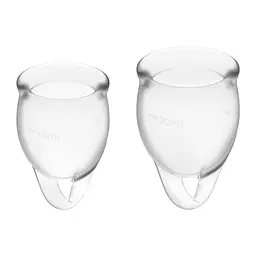 Менструальні чаші Satisfyer Feel Confident Menstrual Cup 2 шт. прозорі
