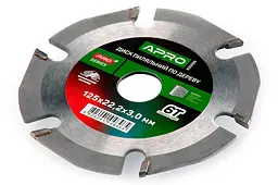 Диск пильний по дереву Apro 125 x 22.2мм x 6T PRO - мініатюра 2