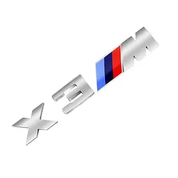 Емблема напис X3M для BMW срібляста 150х27 мм пластик (на скотчі)