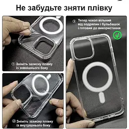 Протиударний чохол HYBRID Clear Case Ultra Hybrid with MagSafe для Apple iPhone 15 Pro Max Прозорий з магнітом - мініатюра 2