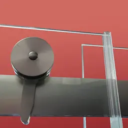 Двері в нішу Koer SR SD01-120x200-TR-07 прозоре скло Easy Clean 8 мм, graphite KR5378, універсальні, прозорий, графіт - мініатюра 6