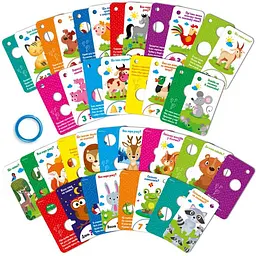 Картки на кільці Відгадайки. Тварини лісу та ферми Vladi Toys VT5000-13 shop (4820234763962) - мініатюра 2