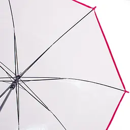 Жіноча парасолька-палиця напівавтомат Happy Rain 105 см прозора - мініатюра 3