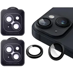 Захисне скло на камеру DK для Apple iPhone 14 Lens Metal Ring Eagle Eye 015735 black 2 шт.