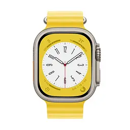Ремінець силіконовий Hoco iWatch WA12 marine double buckle 38/ 40/ 41 mm жовтий - мініатюра 5