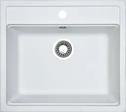 Кухонна мийка Adamant STEP біла 565x500x190 мм, без крила 56,5 см - мініатюра 1