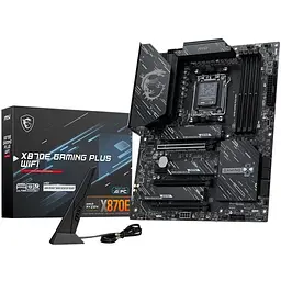 Материнська плата MSI AM5 X870E Gaming PLUS WIFI, X870E, 4xDDR5, Int.Video (CPU), 4xSATA3, 3xM.2, 1xPCI-E 5.0 x16, 1xPCI-E 4.0 x16, 1xPCI-E 3.0 x16, 1xPCI-E 3.0 x1, ALC897, 8126-VB, WiFi 7, Bluetooth 5.4, 8xUSB 3.2 / 10xUSB 2.0, HDMI/Type-C, ATX - мініатюра 2