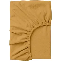 Простирадло на резинці Cosas з вареної бавовни CURCUMA 90х200х20 см (16WashedCottonMustard_90x200x20)