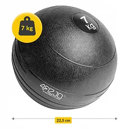 Слембол (медичний м'яч) для кросфіту 4FIZJO Slam Ball 7 кг Black (P-5907739315434) - мініатюра 11