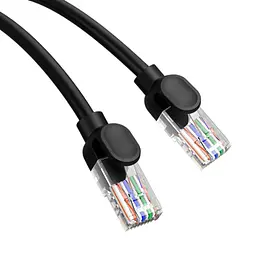 Кабель патч-корд RJ45 Baseus High Speed CAT5 Gigabit Ethernet Cable (Round Cable) 2m B00133206111-03 Black - мініатюра 4