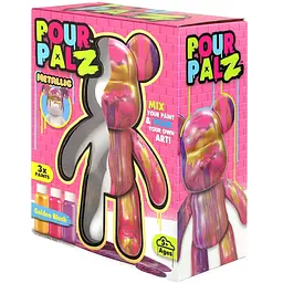 Набір для творчості ToyMonster Pour Palz Флюїд Арт Ведмедик Золото світанку S3 Metallic (GS-G25020) - мініатюра 4
