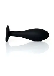 Анальна пробка - Jewellery Silicone Black Plug M Clear - мініатюра 3