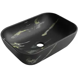 Умивальник Mexen Rita black marble matt накладний MEX-21084588, Чорний матовий