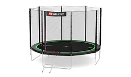 Батут Hop-Sport 12ft (366см) чорно-зелений з зовнішньою сіткою - мініатюра 4