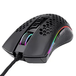 Мишка Redragon Storm M808 RGB Optical, ігрова, 12400dpi., 7кн., Ultralight чорна - мініатюра 7