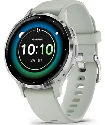 Смарт-часи Garmin Venu 3S Сріблястий Stainless Steel Bezel with Sage Сірий Case and Silicone Band