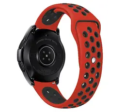 Спортивний ремінець Primo Perfor Sport годинника для Samsung Galaxy Watch 42 мм (SM-R810) Red Black - мініатюра 2