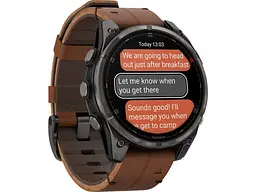Смарт-годинник Garmin Fenix 8 Pro 47 mm AMOLED Carbon Gray DLC Titanium with Chestnut Leather Band (010-03198-40) - мініатюра 3