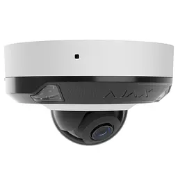 IP-відеокамера Ajax 8 Мп з гібридним підсвічуванням DomeCam Mini HL (8 Мп/2.8 mm) біла