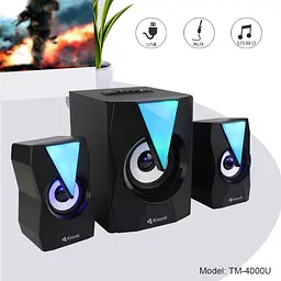 Компьютерные колонки 2.1 Kisonli TM4000U, Bluetooth, AUX, 5W+2x3W - мініатюра 3