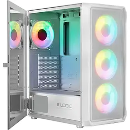 Корпус LogicConcept PORTOS MESH+GLASS ARGB White без БП (AT-PORTOS-20-0000000-0002) - мініатюра 2
