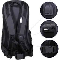Рюкзак для ноутбука Bagland 15.6" Granite 23L black/gray 0012069 (7072175) - мініатюра 7