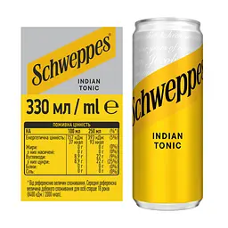 Напій Schweppes Indian Tonic Water безалкогольний 330 мл (714691) - мініатюра 3
