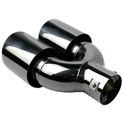 Насадка на глушник подвійна Vitol 250 x 2-89 x 64 мм Темний Хром (НГ-0260-BK) - мініатюра 3