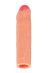 Насадка на член із закритою головкою Real Body Real Extender Biggy, +4 см (тілесний)