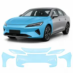 Антигравійна захисна бронеплівка за лекалами для BYD Qin Plus I facelift 2024- передня частина авто (капот бампер крила))