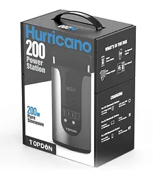 Портативна електростанція зовнішній акумулятор Тopdon Hurricano H200 49800mah 200W - мініатюра 7