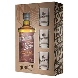 Настойка Nemiroff Original Українська медова з перцем, 40 %, 0,7 л + 3 чарки - мініатюра 3