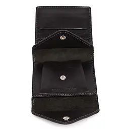 Чоловіче шкіряне портмоне чорне GRANDE PELLE 11.5х9х1.5 см acs0032098 - мініатюра 6