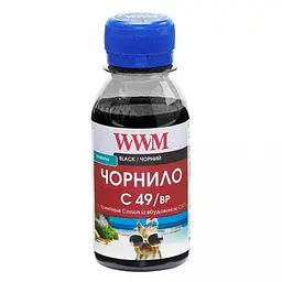Чорнило WWM GI-490BK для Canon Pixma G1400/2400/3400 100г Black пігментне (C49/BP-2) - мініатюра 1