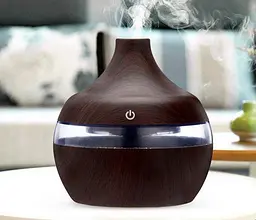 Ультразвуковий зволожувач повітря mini Humidifier коричневий з LED підсвіткою 7 режимів - мініатюра 3