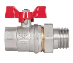 Кран кульовий Thermo Alliance "Американка" Standart 1" ВЗ прямий, PN40, метелик SD220W25 - мініатюра 3