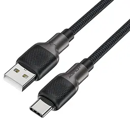 Кабель ACEFAST C10-04 USB to Type-C 3A, 1.2m, silicone, zinc connectors, чорний