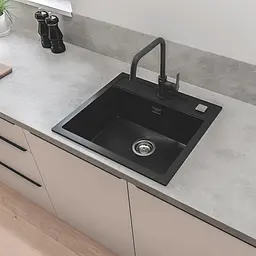 Змішувач для кухні Grohe QuickFix Start 304702430, Чорний матовий - мініатюра 6