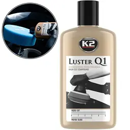Поліроль кузова паста для полірування K2 Luster Q1 High Cut L1200N 250g Біла