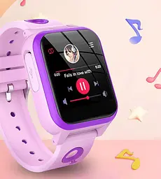 Розумний дитячий годинник Lemfo A9 з GPS, сім картою, 4G LTE, подвійною камерою, прослуховуванням, ліхтариком, відеозвʼязком, 8 ГБ пам'яті та кнопкою SOS Рожевий - мініатюра 10
