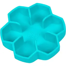 Миска собак та котів Waudog Silicone для повільного харчування 450 мл блакитна