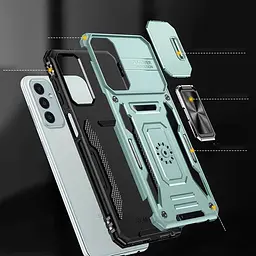 Ударостійкий чохол Epik Camshield Army Ring для Samsung Galaxy A26 5G Зелений / Light Green - мініатюра 6